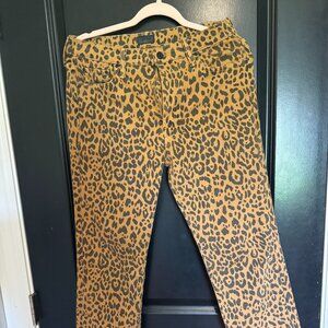 Mother Mid Rise Rider: Cheetah Jeans